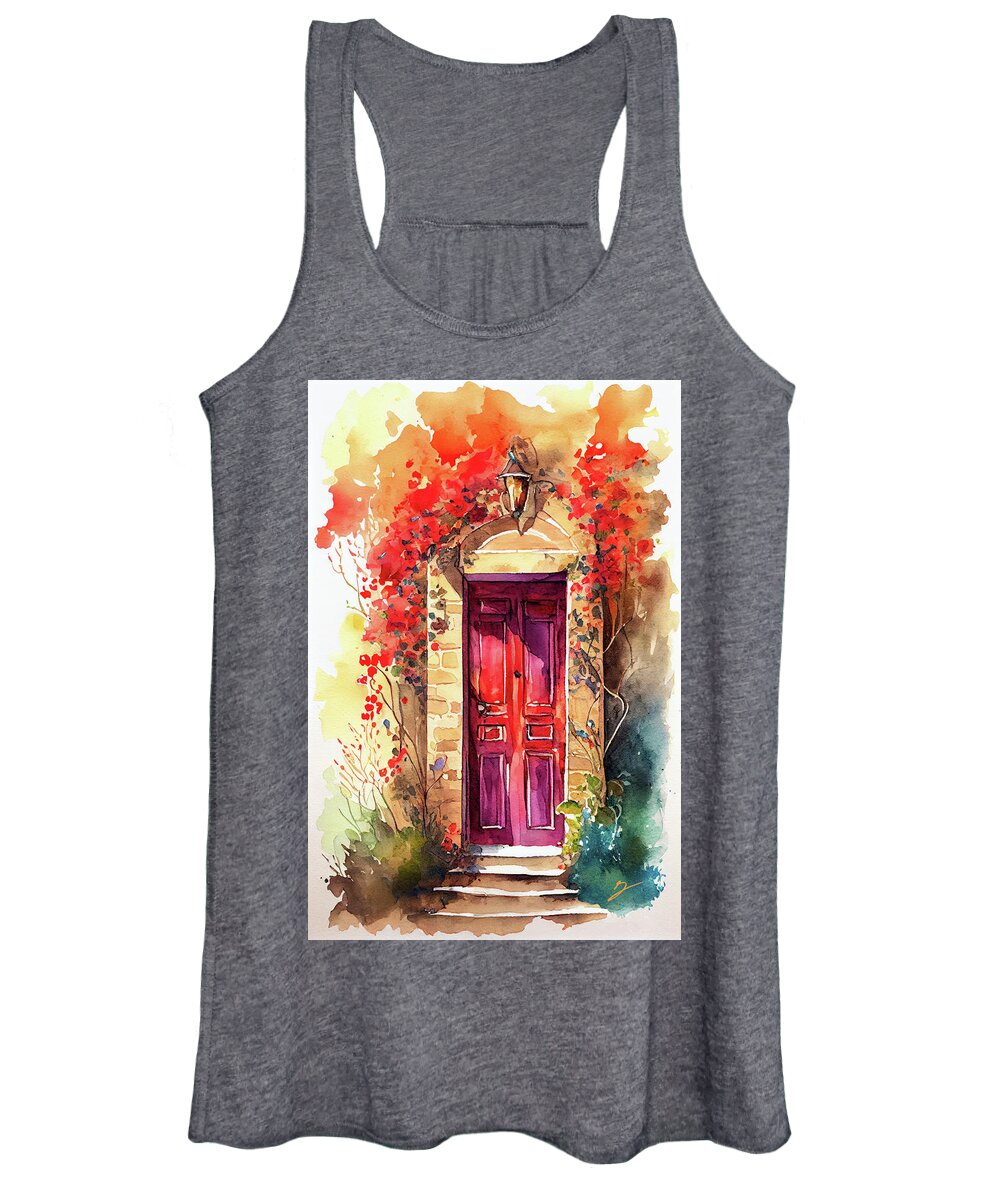 Watercolor Women's Tank Top featuring the painting Coming Home to Beauty by Greg Collins