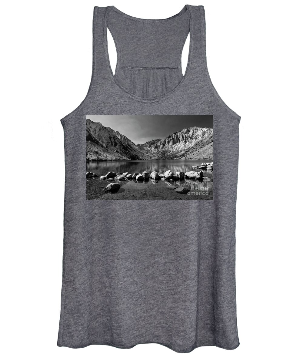 Waterscape Women's Tank Top featuring the photograph Convict Lake Monochrome by Sandra Bronstein