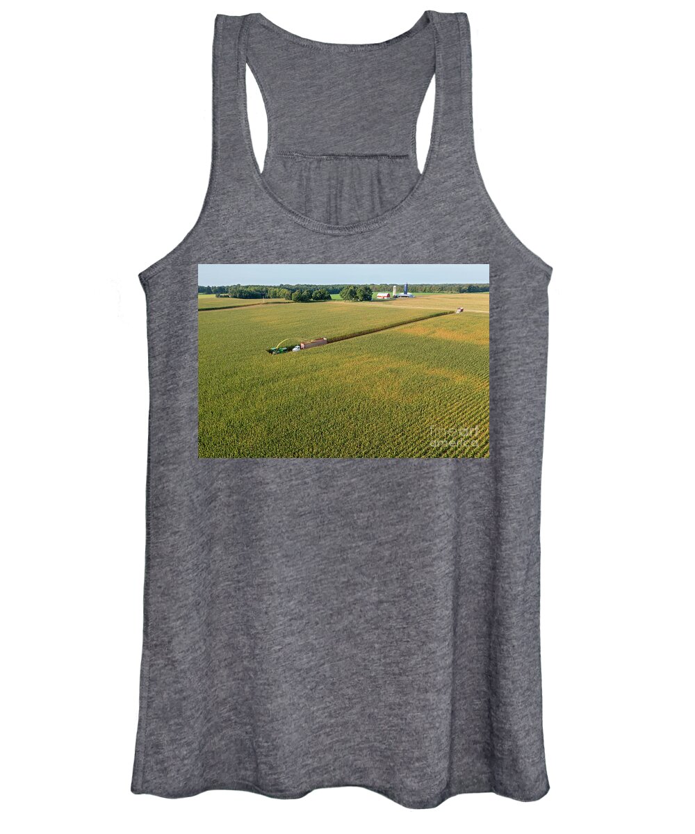 Corn Women's Tank Top featuring the photograph Corn Harvest 2 by Jim West