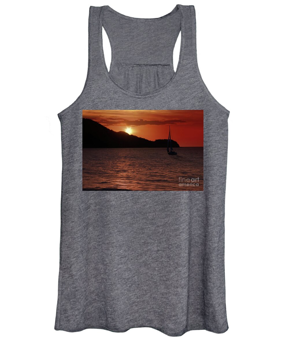 Costa Rica Women's Tank Top featuring the photograph Costa Rica Sailing by Ed Taylor