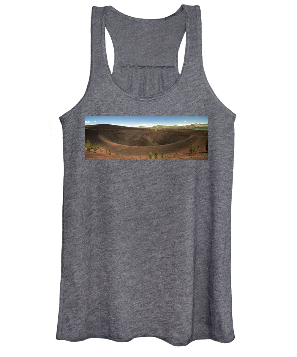 Adventure Women's Tank Top featuring the photograph Crater of cinder cone in Lassen by Jean-Luc Farges