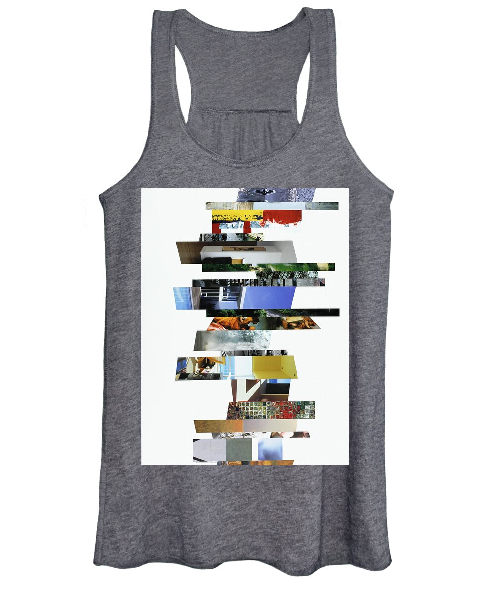 Collage Women's Tank Top featuring the photograph Crosscut#111v by Robert Glover