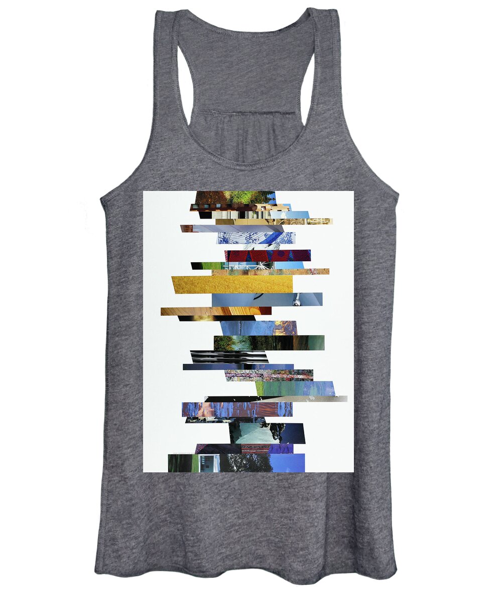 Collage Women's Tank Top featuring the photograph Crosscut#123v by Robert Glover