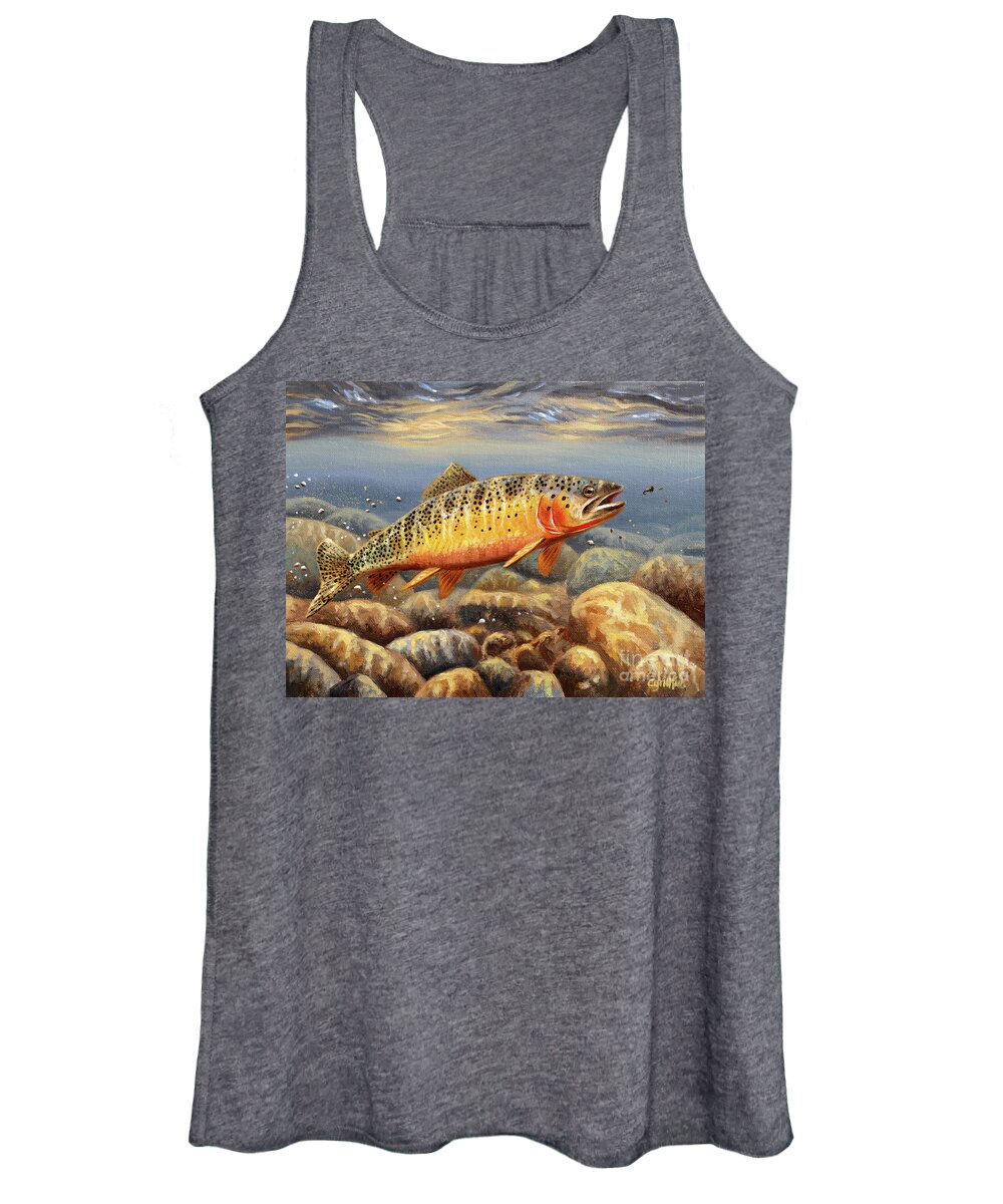 Cynthie Fisher Women's Tank Top featuring the painting Cutthroat Trout by Cynthie Fisher