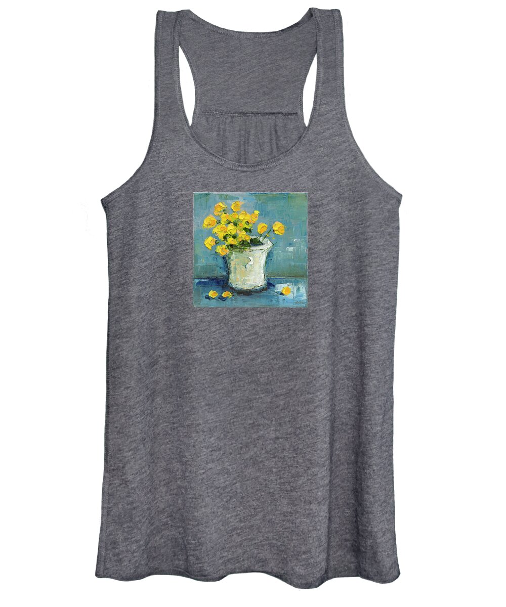 Daffodils Women's Tank Top featuring the painting Daffodils by Roger Clarke