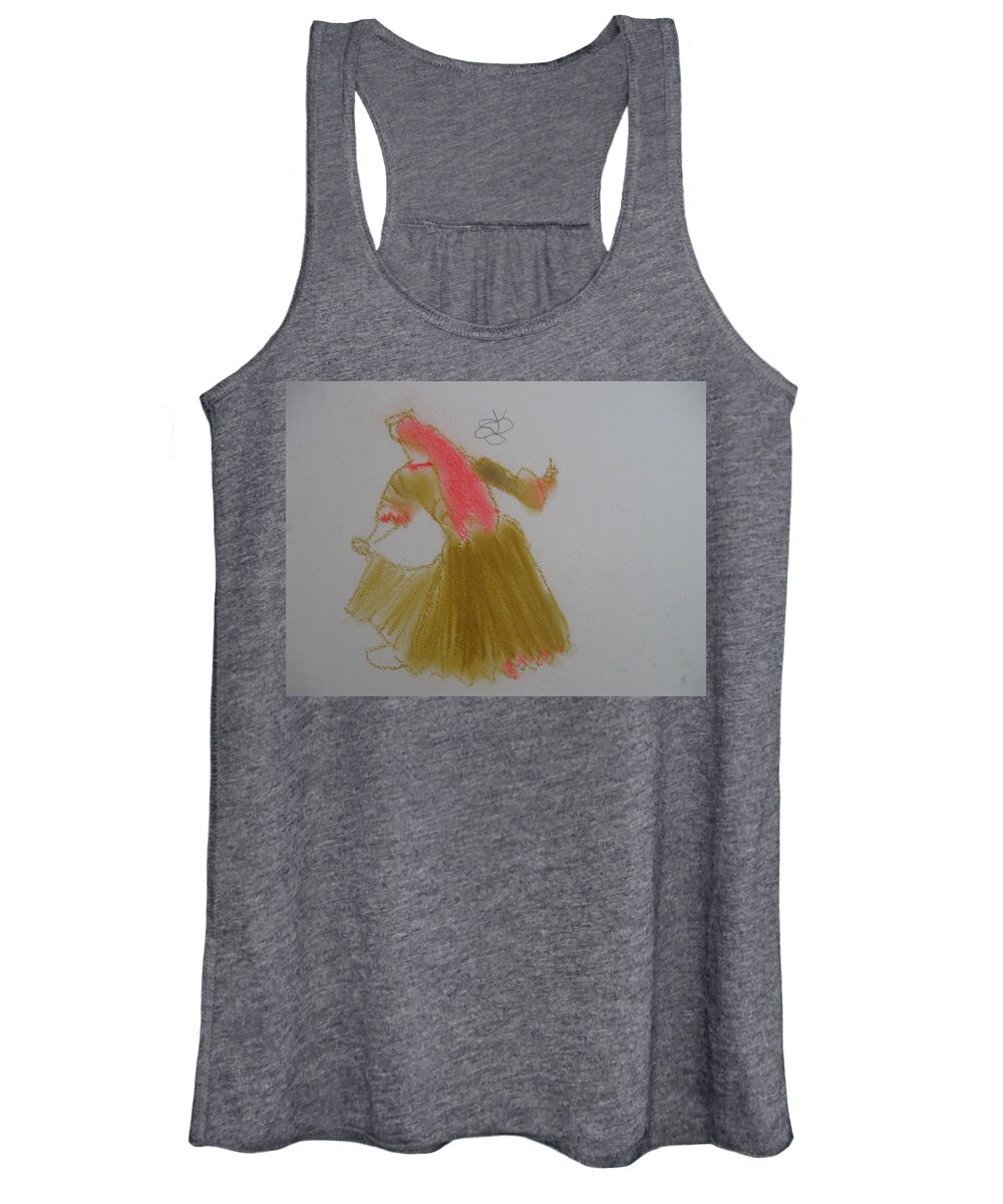  Women's Tank Top featuring the drawing Dainty Emily by AJ Brown