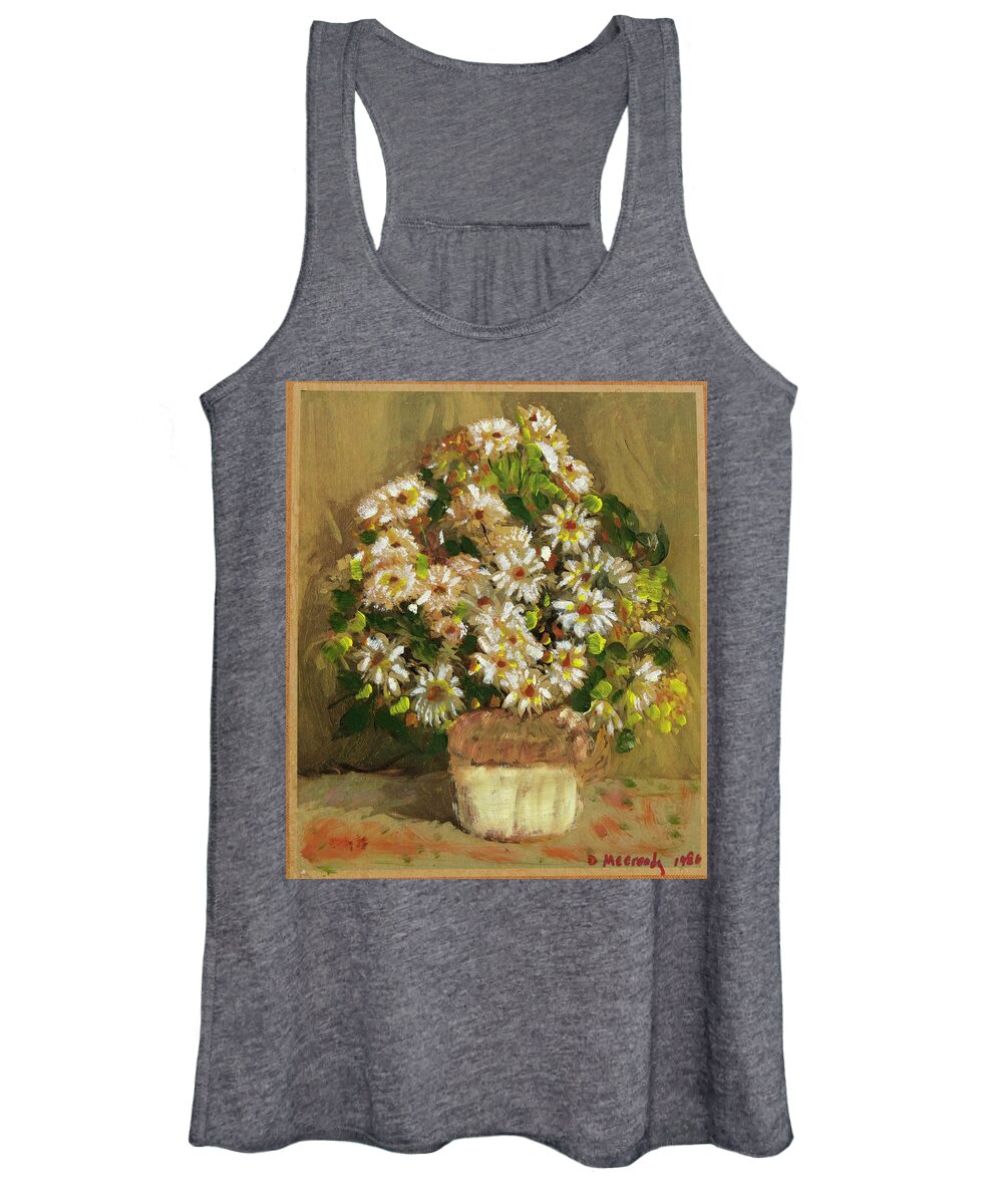 Grandma Women's Tank Top featuring the painting Daisies in Bloom by David McCready