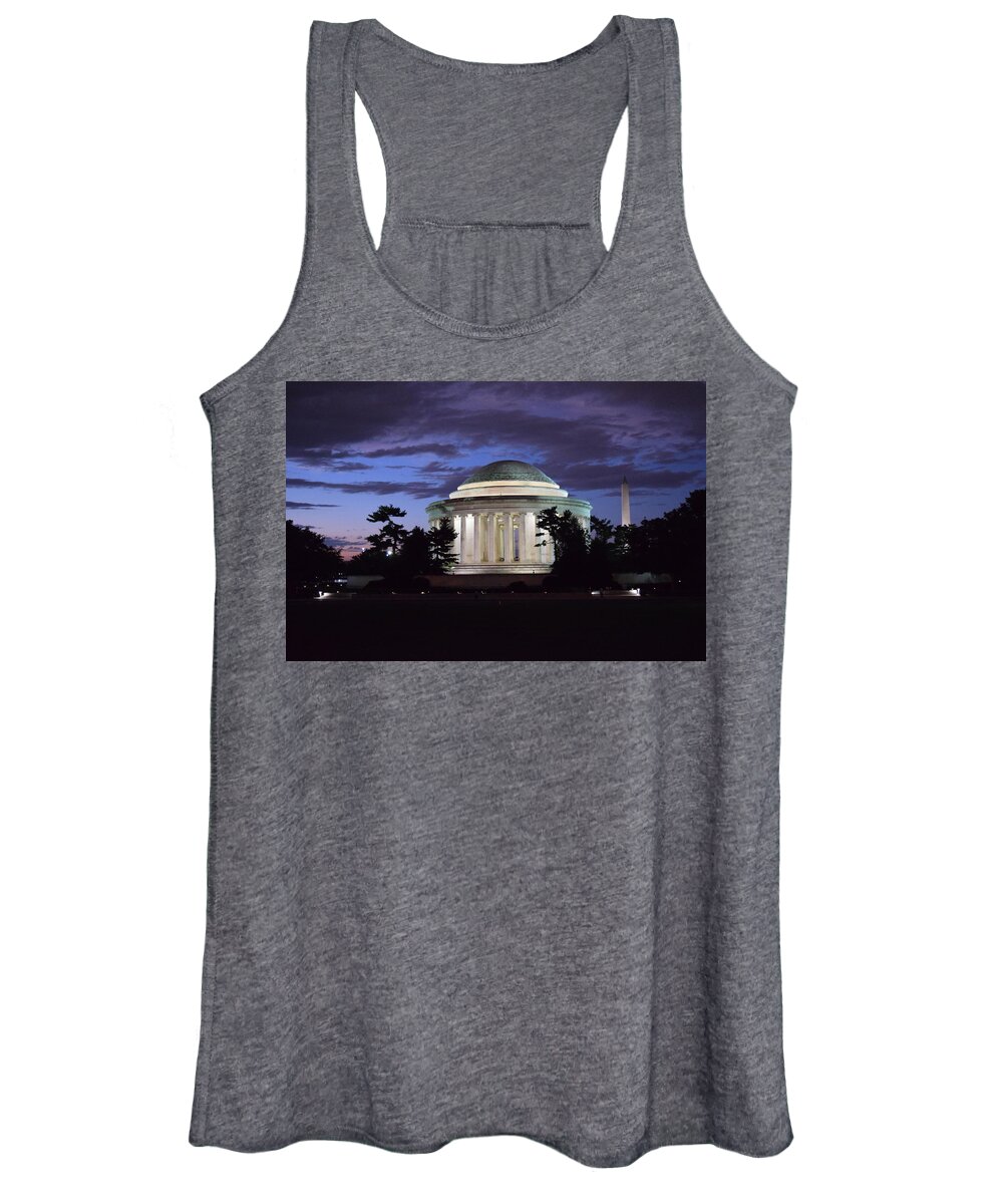 Dc Women's Tank Top featuring the photograph Purple Sunset-Thomas Jefferson Memorial,DC by Bnte Creations