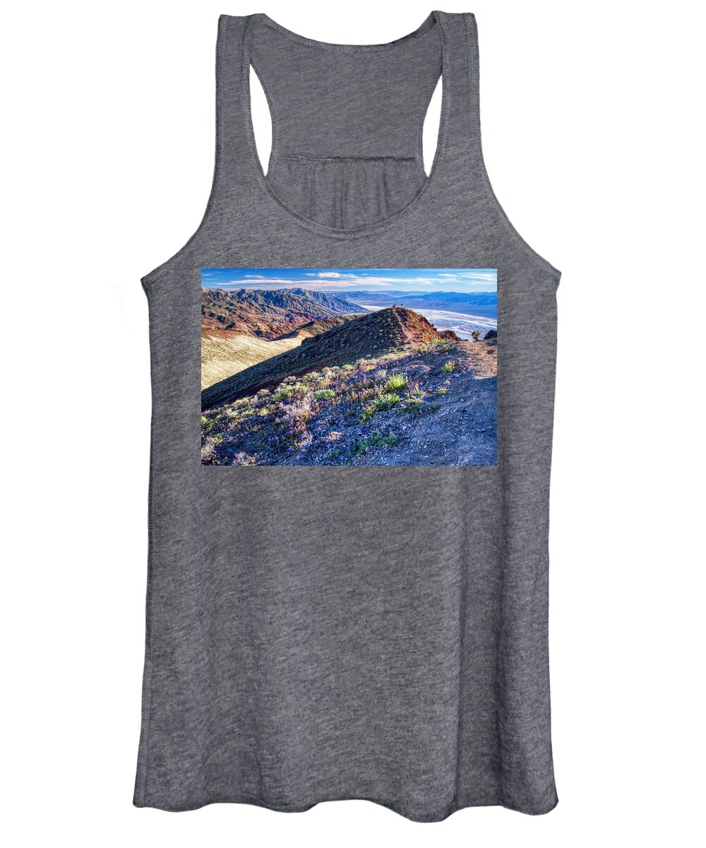 Landscape Women's Tank Top featuring the photograph Death Valley at spring by Tatiana Travelways