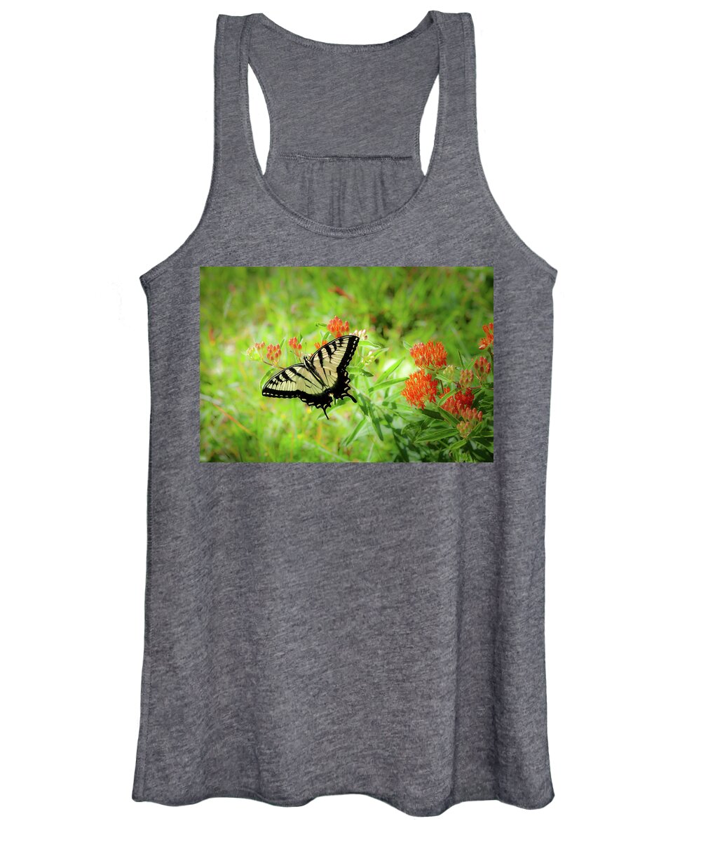 North Carolina Women's Tank Top featuring the photograph Delicate Butterfly by Dan Carmichael