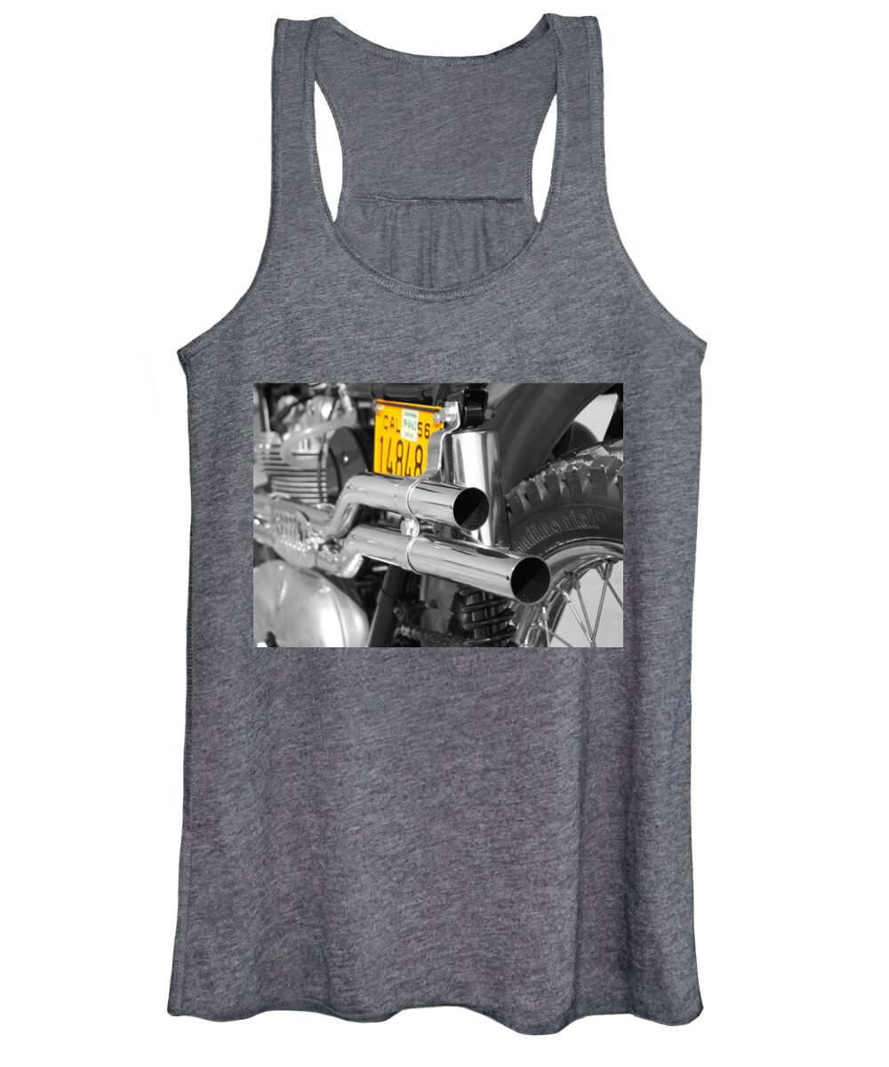 Motorcycle Women's Tank Top featuring the photograph Desert Sled by Mark Rogan