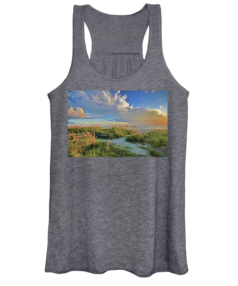 Anna Maria Island Florida Women's Tank Top featuring the photograph Down To The Beach 2 - Florida Beaches by HH Photography of Florida