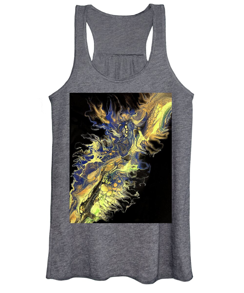 Dragon Fire Women's Tank Top featuring the painting Dragon Fire by Teresa Wilson - Pour Your Art Out by Teresa Wilson