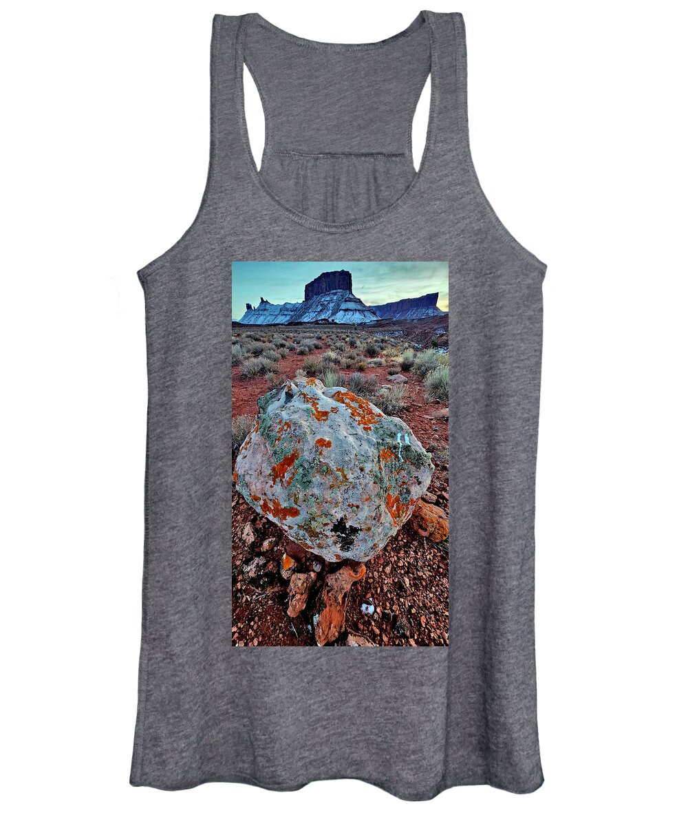 Castle Valley Women's Tank Top featuring the photograph Dusk Comes to Castle Valley by Ray Mathis