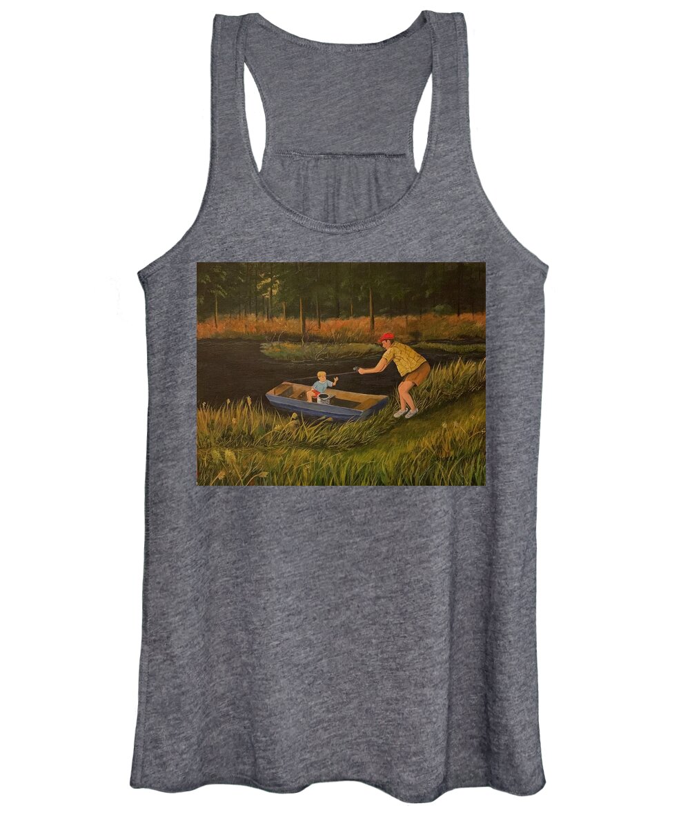 Early Start Women's Tank Top featuring the painting Early Start by Jane Ricker