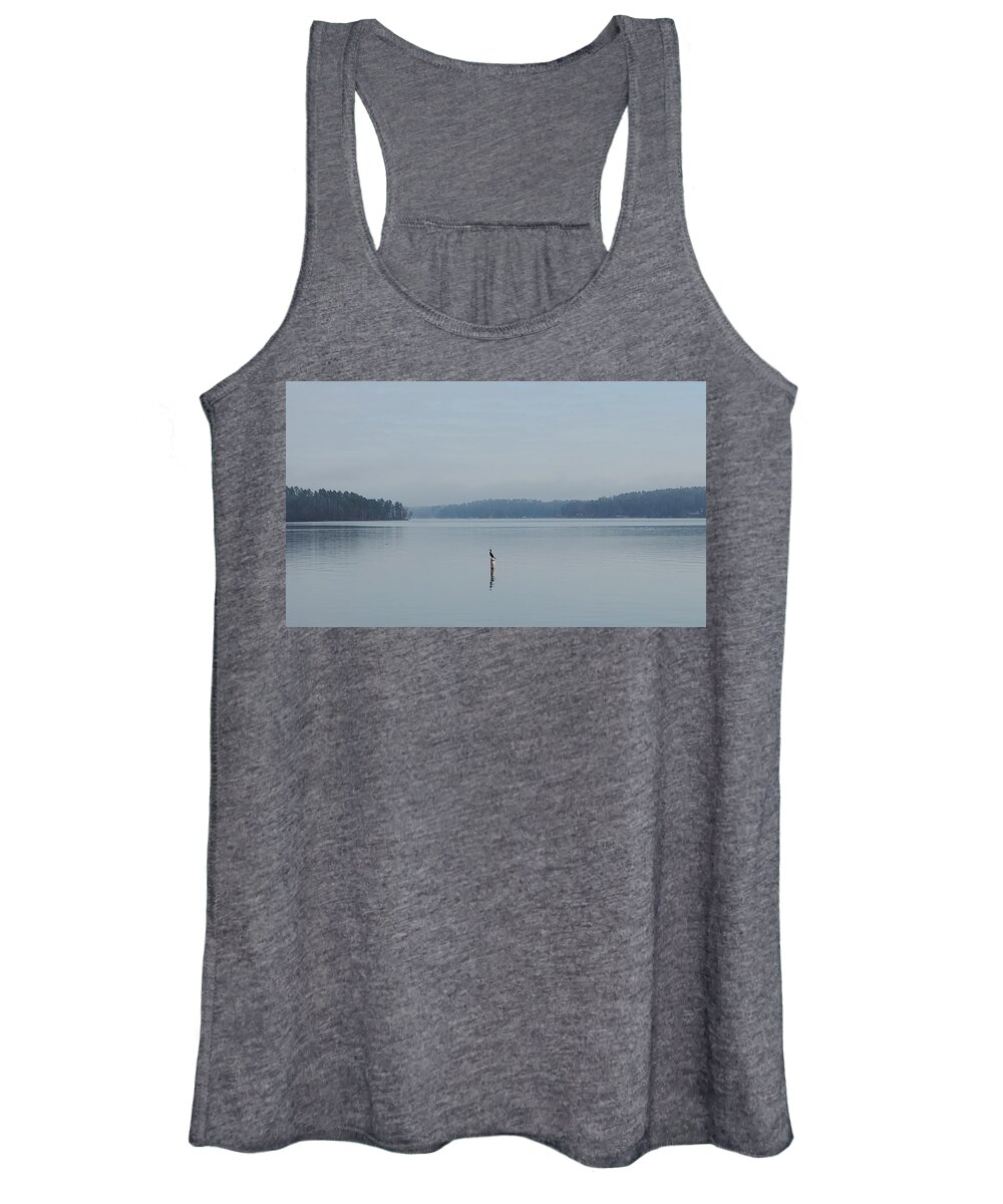 Lake Women's Tank Top featuring the photograph Efficiency by Ed Williams