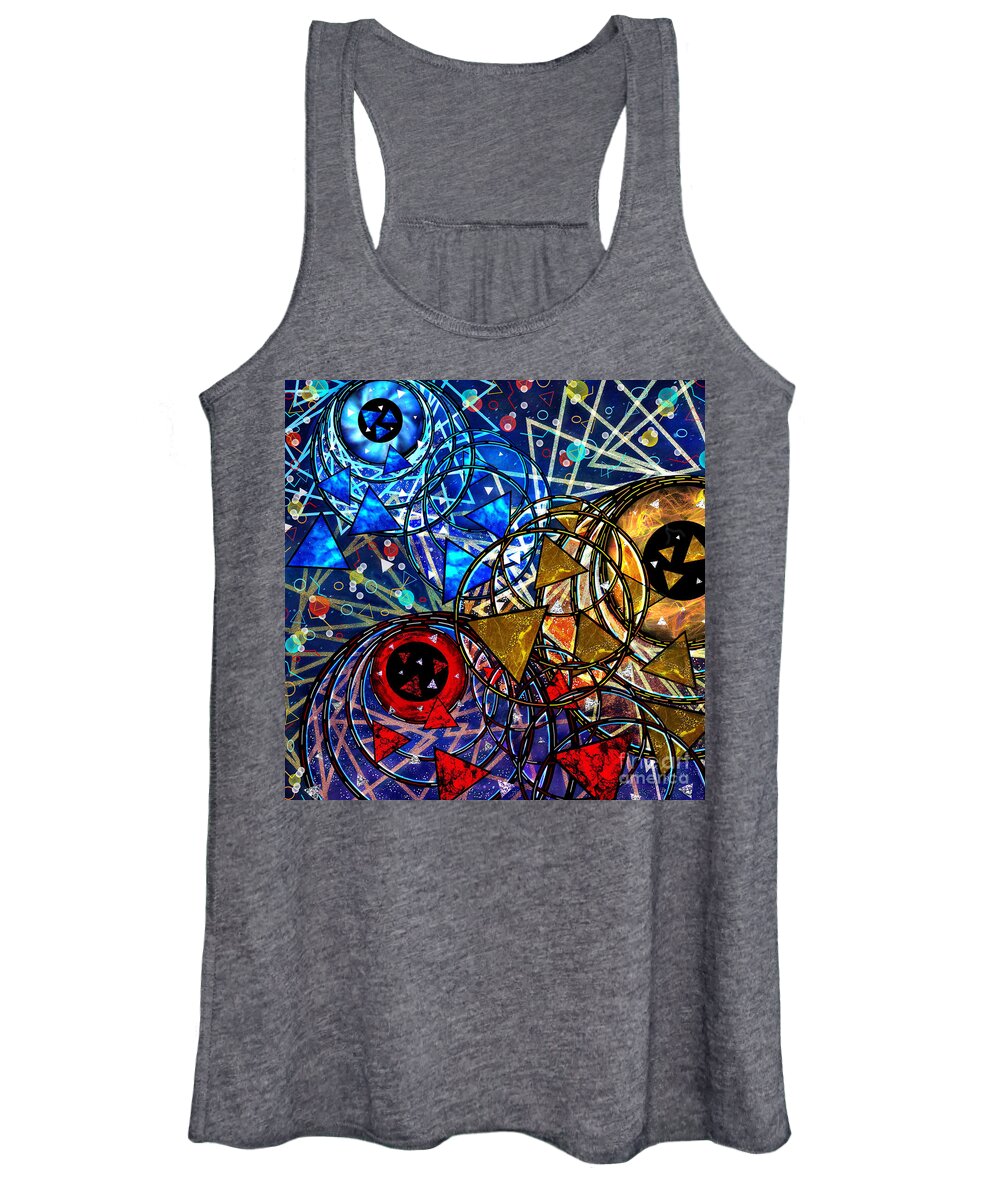 Elements Women's Tank Top featuring the mixed media Elements by Diamante Lavendar