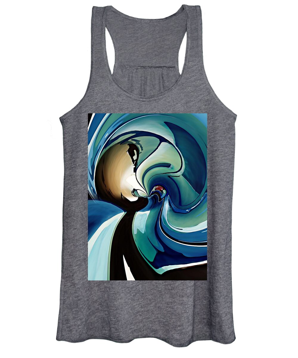 Swirl Women's Tank Top featuring the digital art Evening Stroll With Salvador by David Manlove