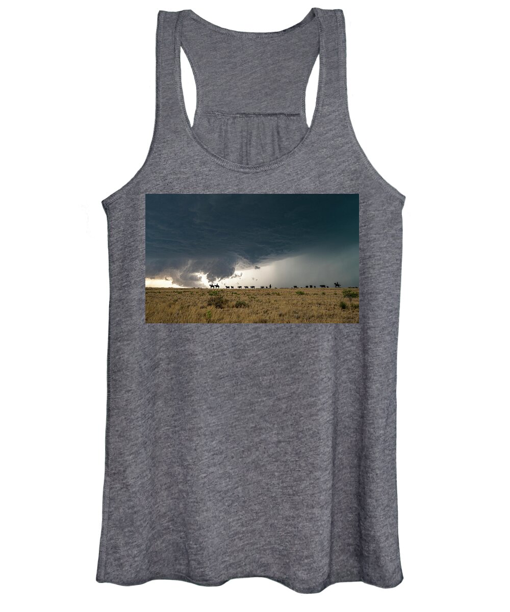 Cowboys Women's Tank Top featuring the photograph Explorers by Marcus Hustedde