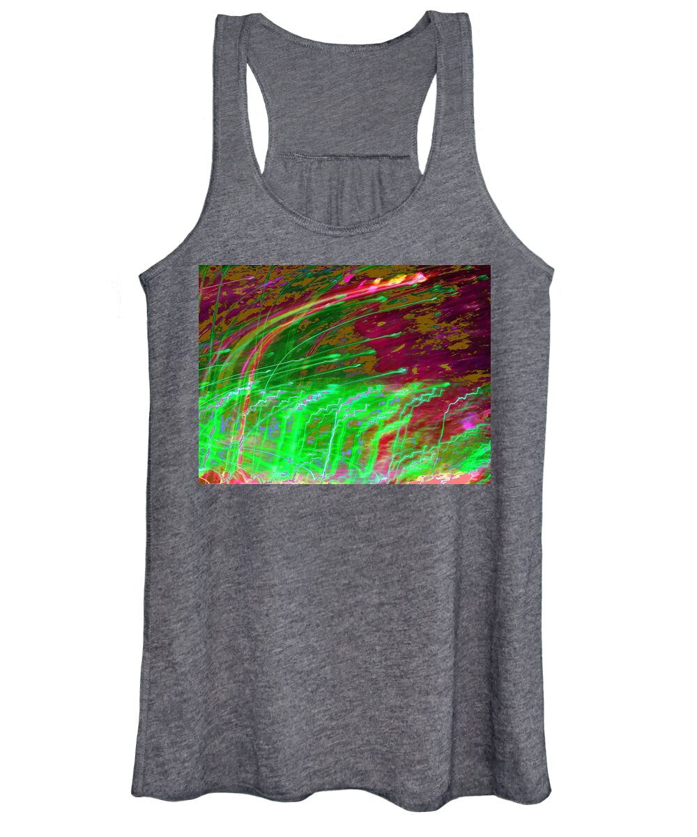 Abstract Women's Tank Top featuring the digital art Extraterrestrial Weather by T Oliver