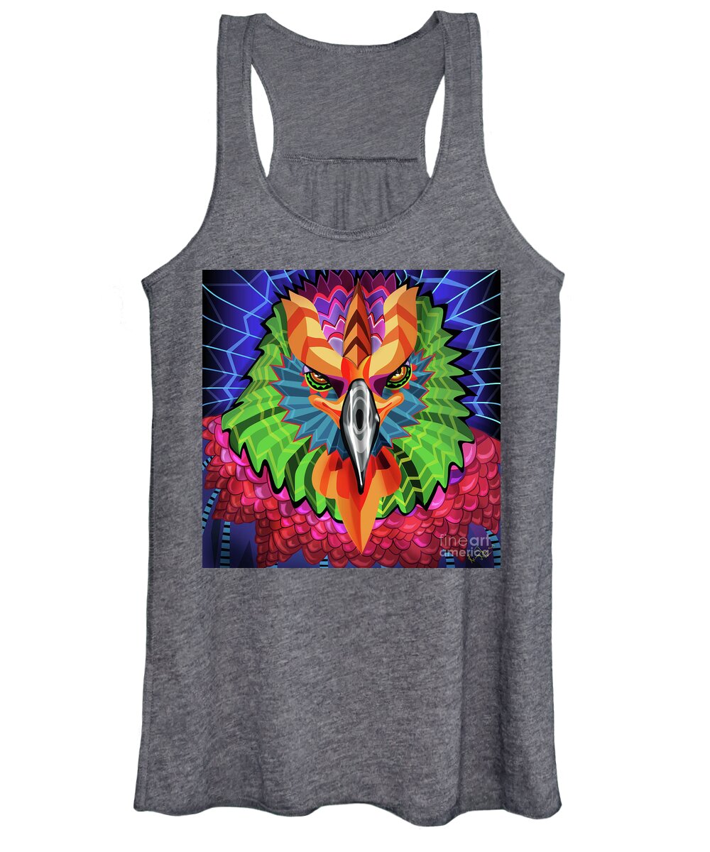Pheonix Women's Tank Top featuring the digital art Phoenix the lucky provider of fortune by Remy Francis