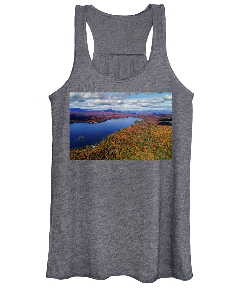 Maidstone Lake Women's Tank Top featuring the photograph Fall at Maidstone Lake, Vermont by John Rowe