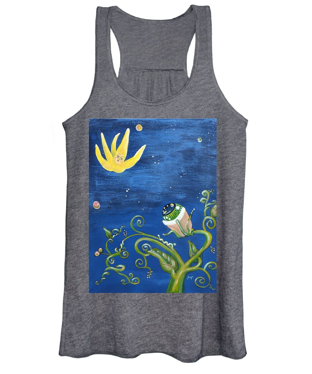 Surreal Women's Tank Top featuring the painting Falling Star and Venus Eyesnap by Vicki Noble