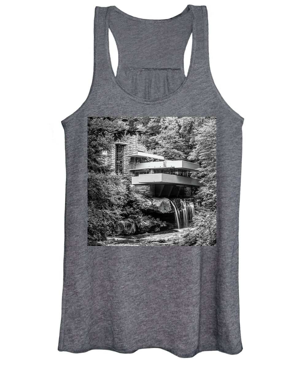 Building Women's Tank Top featuring the photograph Falling Waters by Louis Dallara