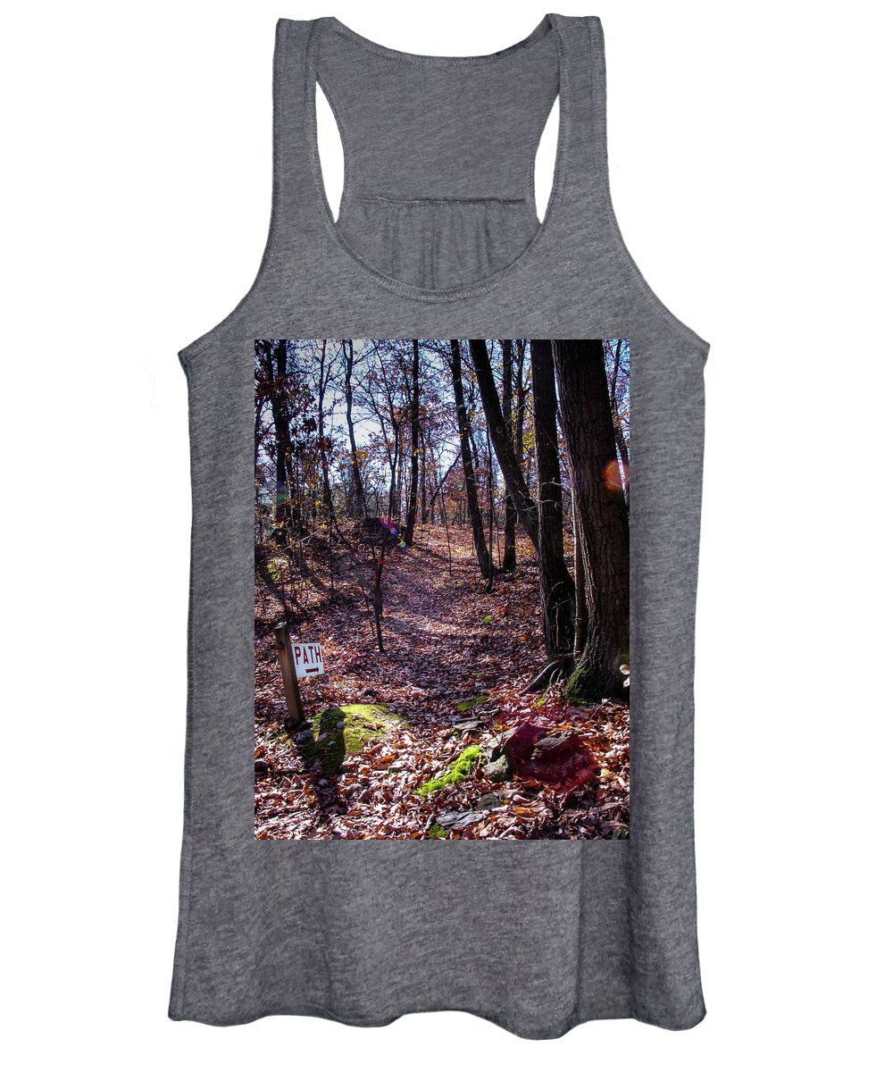 Yoga Women's Tank Top featuring the photograph Find Your Path by Marian Tagliarino