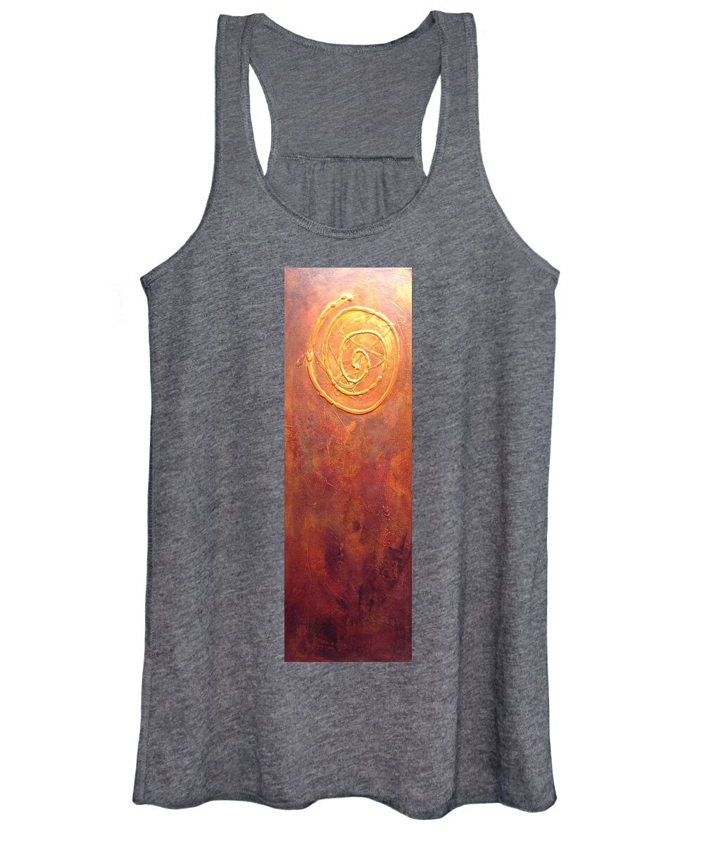Abstract Women's Tank Top featuring the painting Fire by Valerie Greene