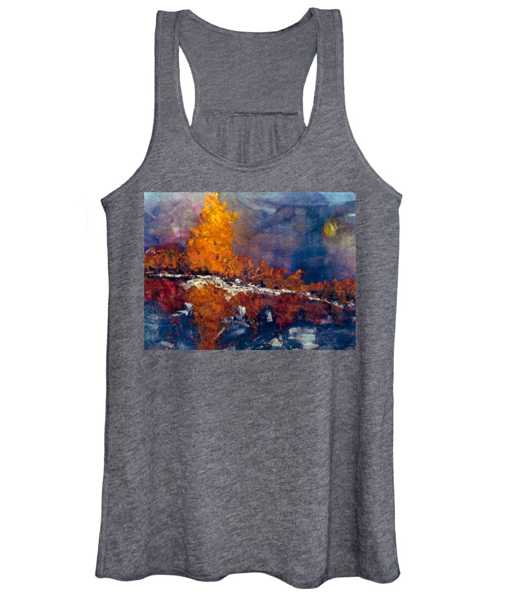 Fall Women's Tank Top featuring the painting First Frost by Sherry Harradence