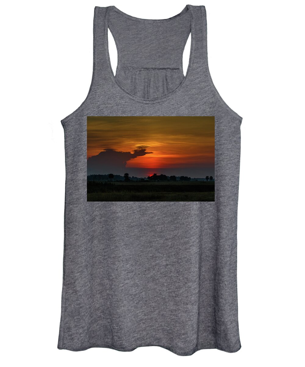 Sunrise Women's Tank Top featuring the photograph First Light by Les Greenwood