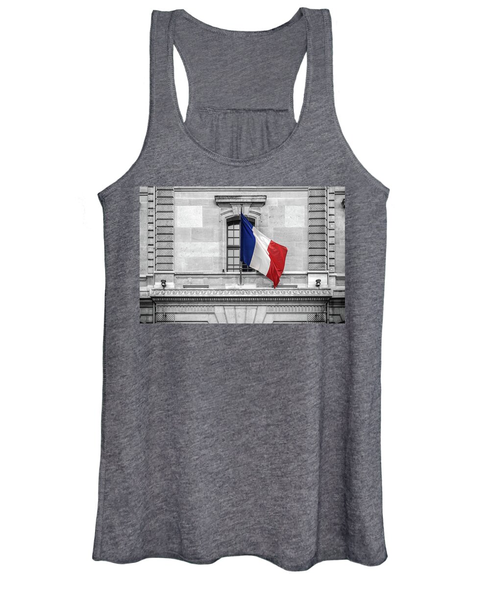 Paris Women's Tank Top featuring the photograph Flag of France by Fabiano Di Paolo