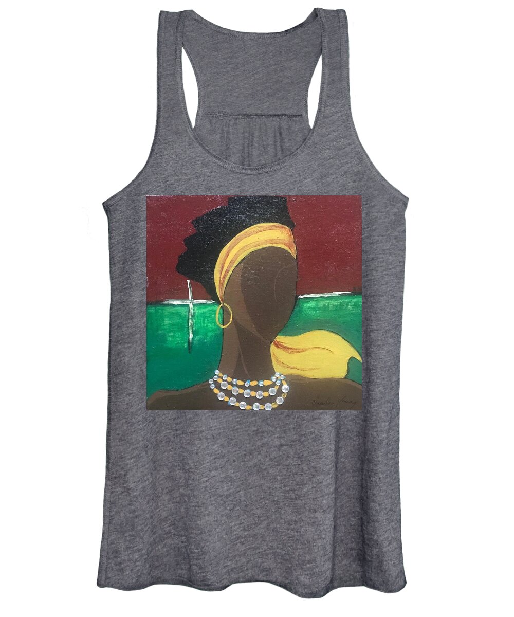  Women's Tank Top featuring the painting Flo Glo by Charles Young