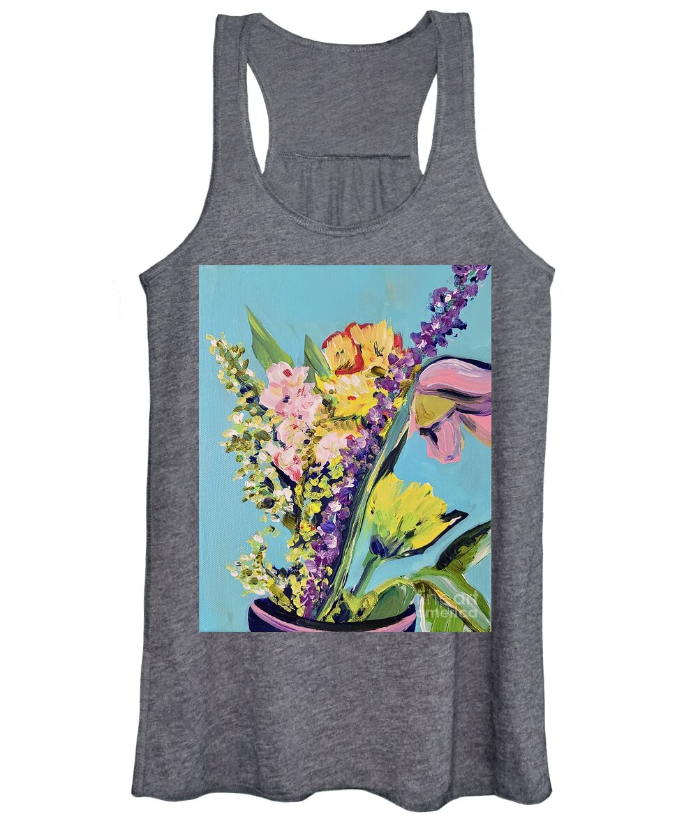 Floral Women's Tank Top featuring the painting Floral Still Life 2 by Catherine Gruetzke-Blais
