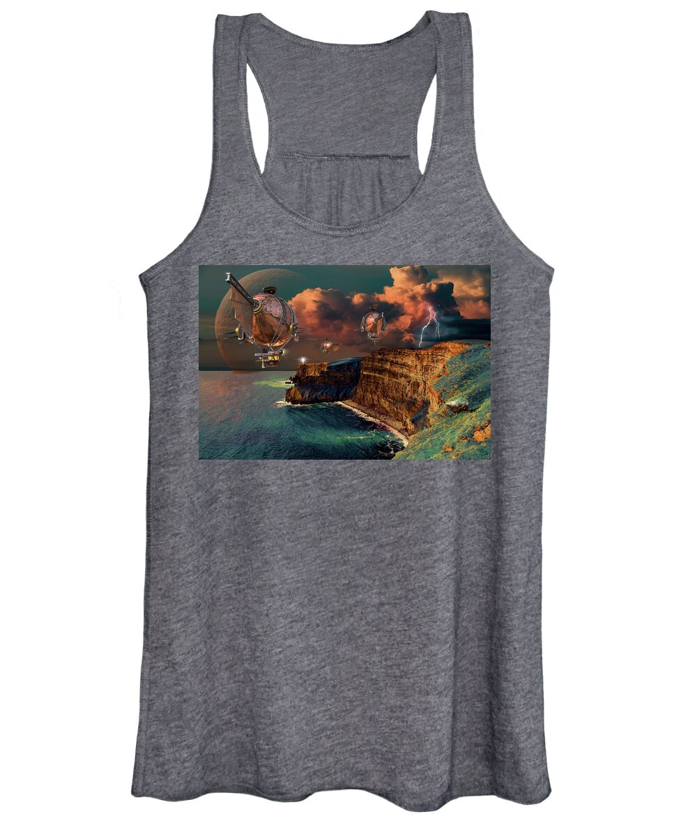 Fantasy Women's Tank Top featuring the digital art Following The Curve by RC Studio