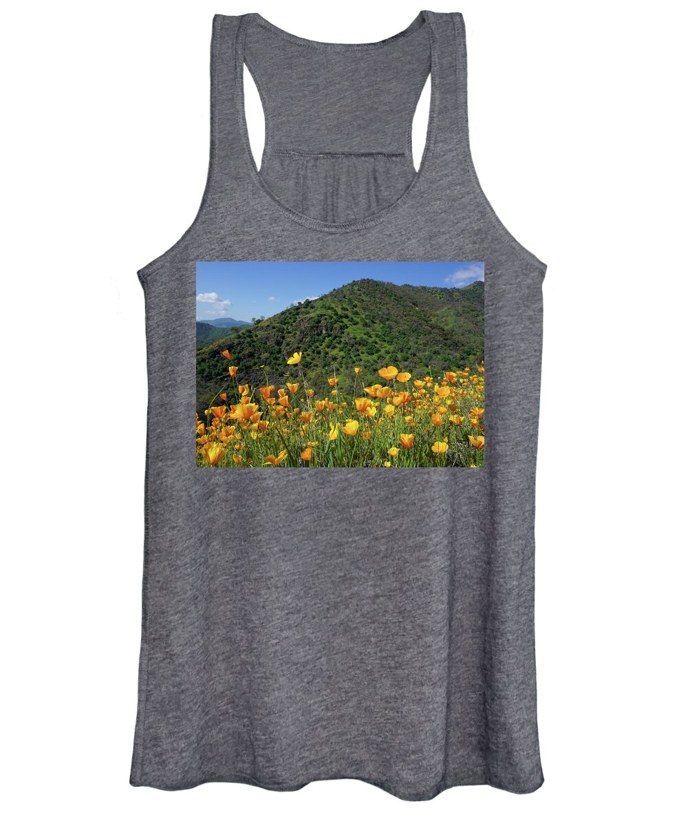 Poppies Women's Tank Top featuring the photograph Foothill Poppies by Brett Harvey
