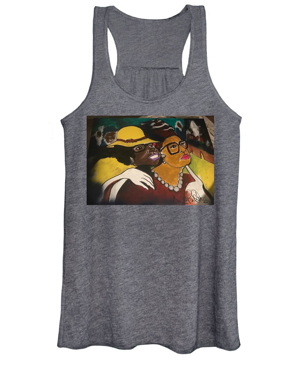  Women's Tank Top featuring the painting Friends by Angie ONeal