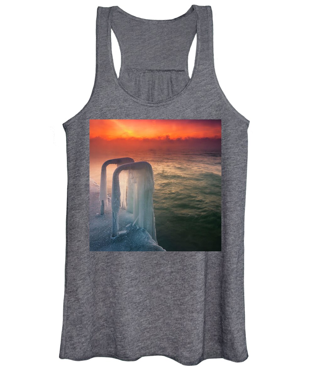 Dawn Women's Tank Top featuring the photograph Frozen by Evgeni Dinev