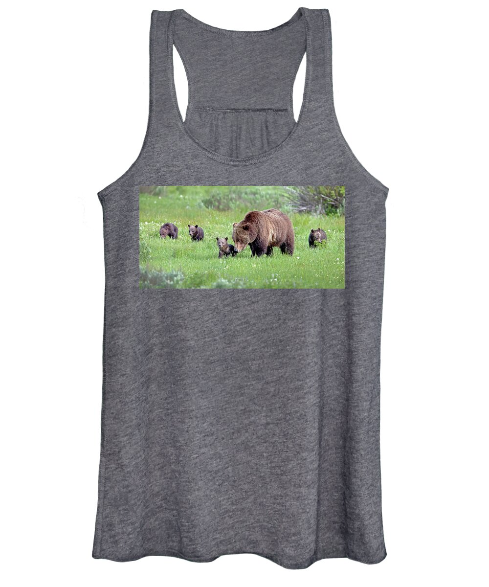 Grizzly Bear Women's Tank Top featuring the photograph Full House by Jack Bell