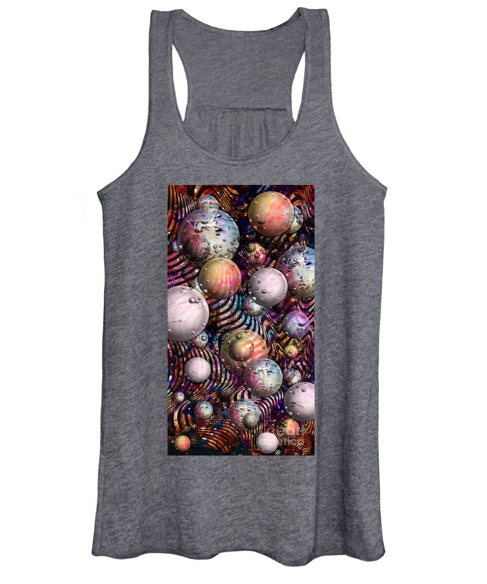 Galactic Energy Women's Tank Top featuring the mixed media Galactic Energy by Laurie's Intuitive