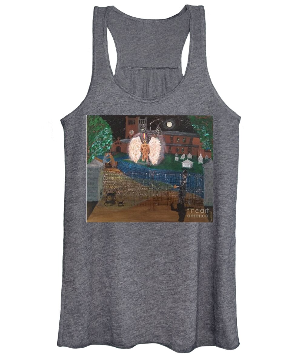 Lgbtq Women's Tank Top featuring the painting Gay Angel 1880 by David Westwood
