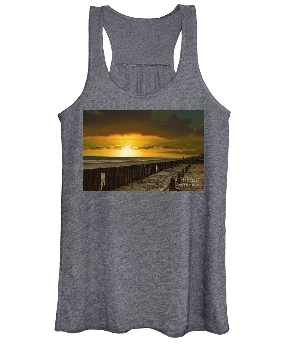Sunset Women's Tank Top featuring the photograph Glorious Sunset by Kathy Baccari