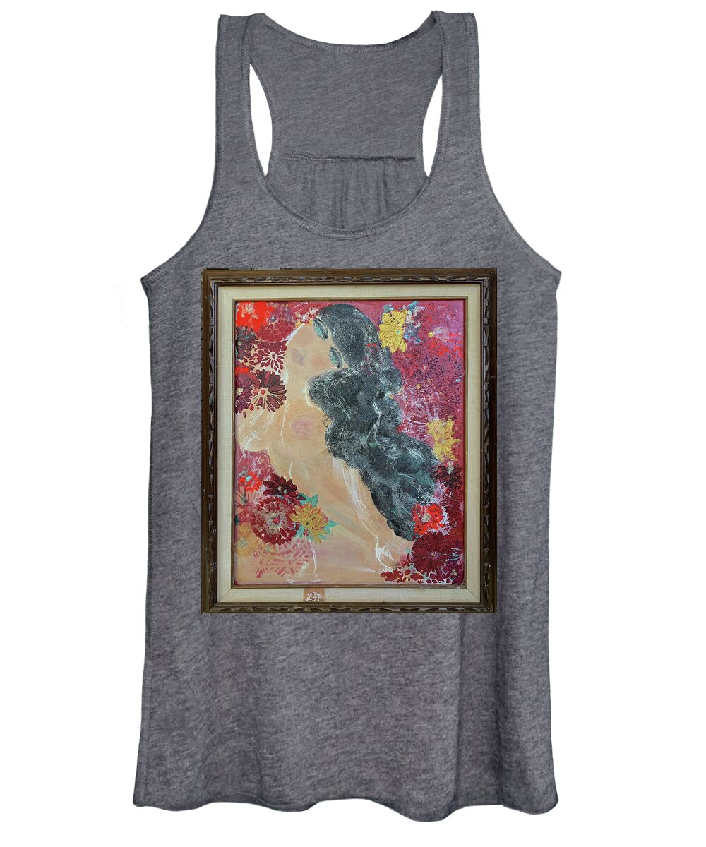 Girl Women's Tank Top featuring the painting Hermosa by Leslie Porter