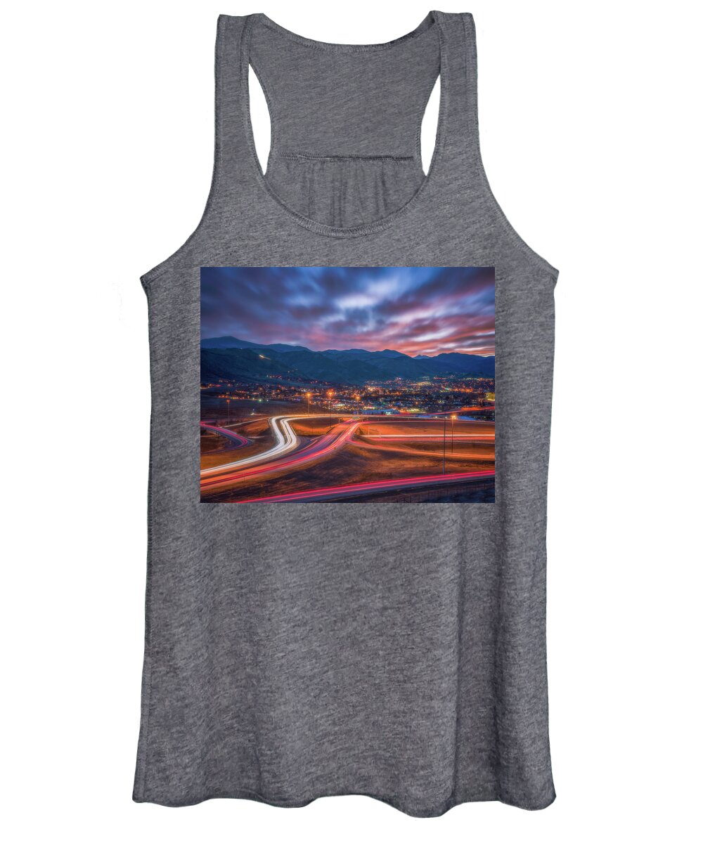 Sunset Women's Tank Top featuring the photograph Golden Colorado by Darren White