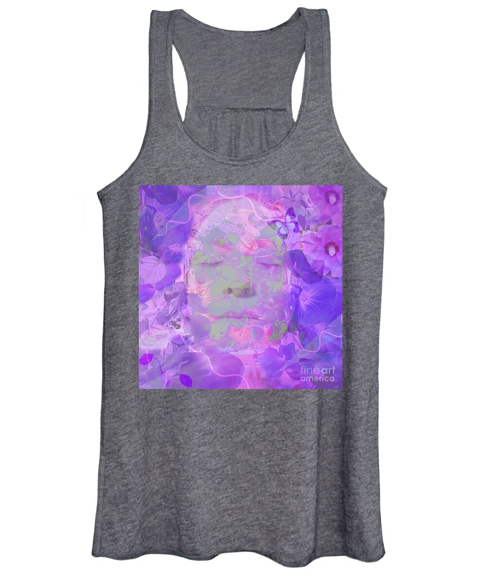 Grateful For Grace Women's Tank Top featuring the mixed media Grateful For Grace by Diamante Lavendar