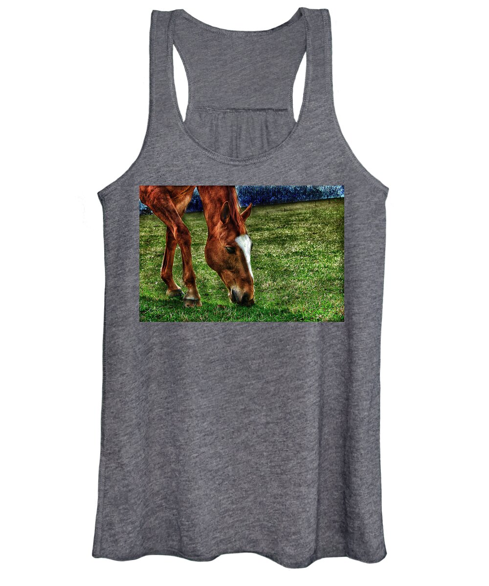 Photo Women's Tank Top featuring the mixed media Grazing by Anthony M Davis