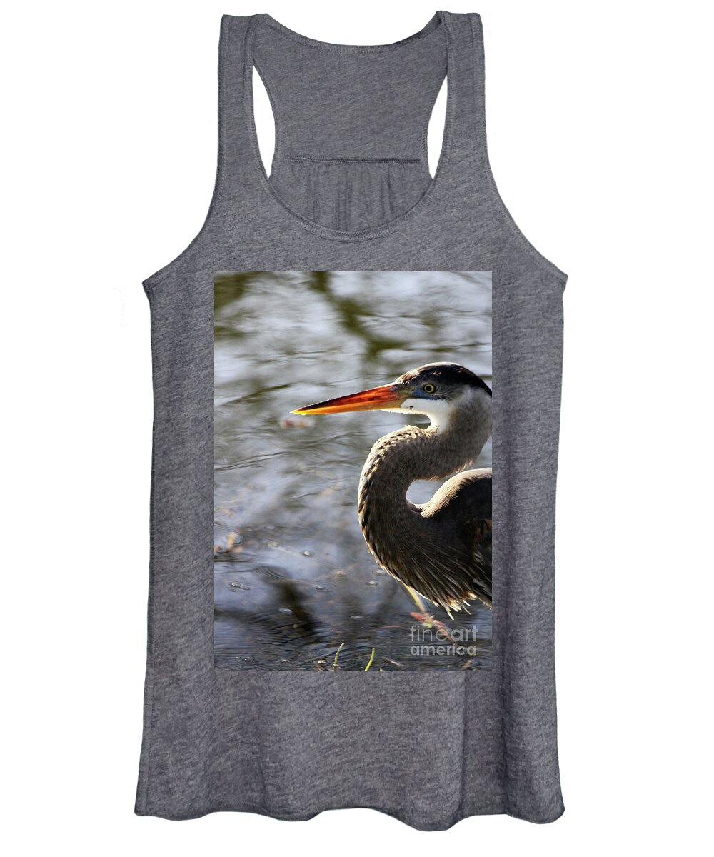 Great Women's Tank Top featuring the photograph Great Blue Heron by Philip And Robbie Bracco