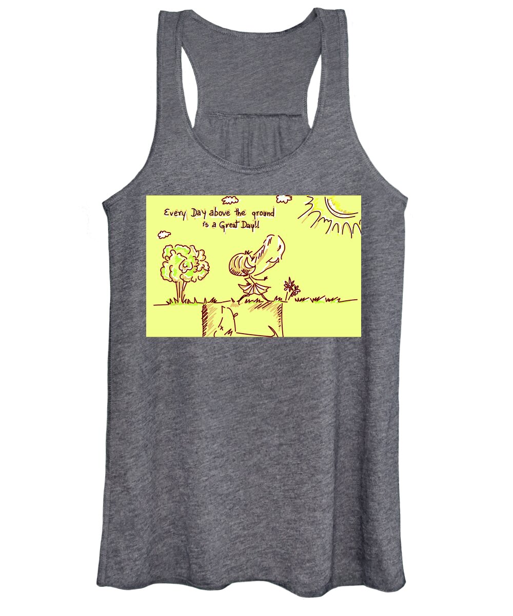 Great Day Poster Women's Tank Top featuring the digital art Great Day by Remy Francis