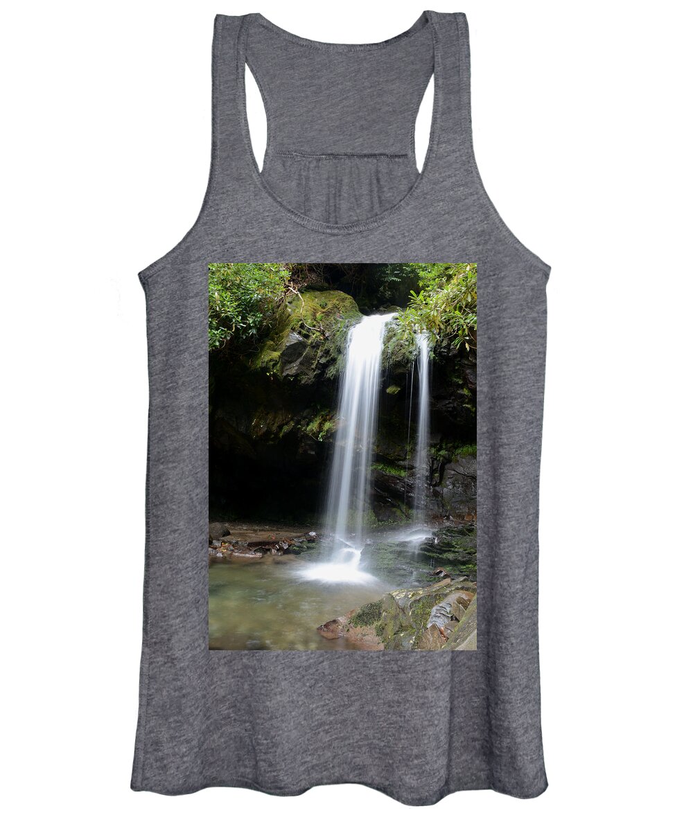 Grotto Falls Women's Tank Top featuring the photograph Grotto Falls by Jim Bennight
